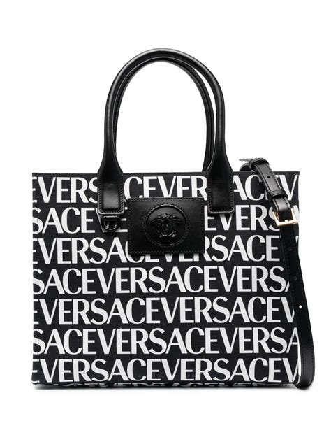 versace black tote bag